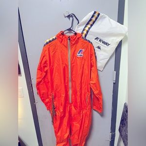 Kappa orange 🍊 jumpsuit, mens never worn comes with kappa zip up bag!🔥🔥🔥